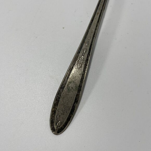 Vintage Federal Solid Nickel Silver Olive Pickle Fork Cocktail 6” - Picture 4 of 7